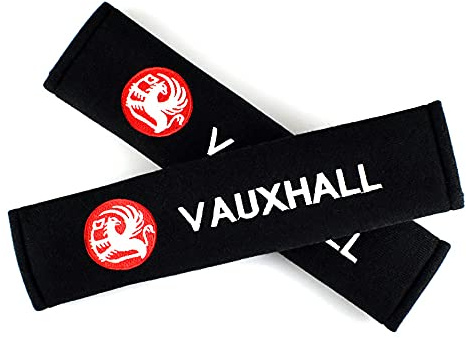 TLC Auto Accessories VAX Vauxhall Embroidered Badge Seat Belt Pads