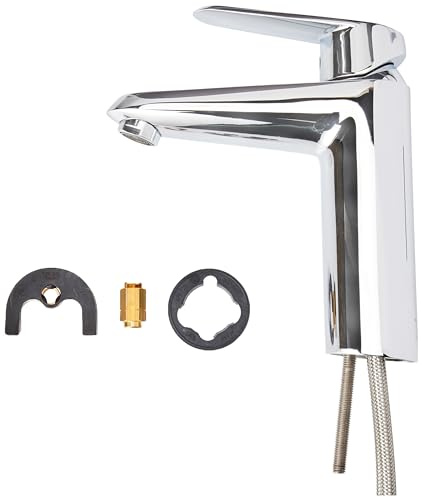 Grohe 23449002 Eurodisc Cosmopolitan Miscelatore Monocomando per Lavabo senza Astina a Saltarello, Taglia M, Cromo