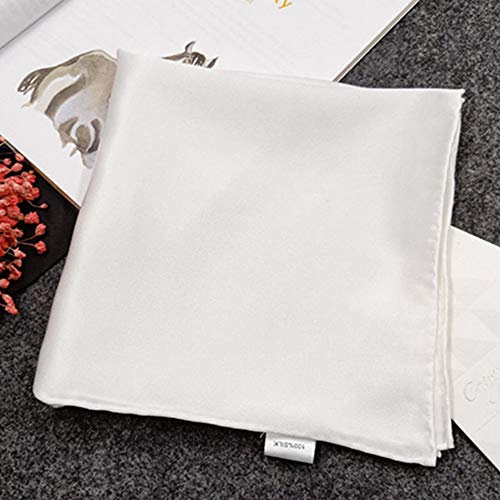 Egurs Einstecktuch aus 100% Seide 35 * 35cm Weiß
