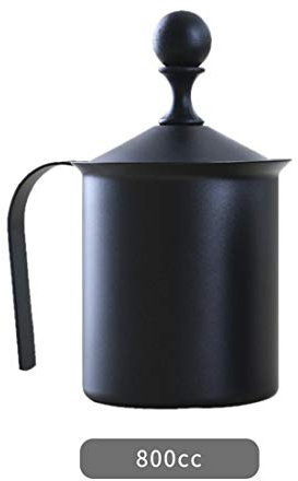 LTLWSH Manual Milk Frother,Stainless Steel Hand Pump Milk Foamer Milk Frothing Pitchers DIY Fancy Coffee Cream Coffee Foamer Milk Creamer for Cappuccinos Coffee Latte,800cc