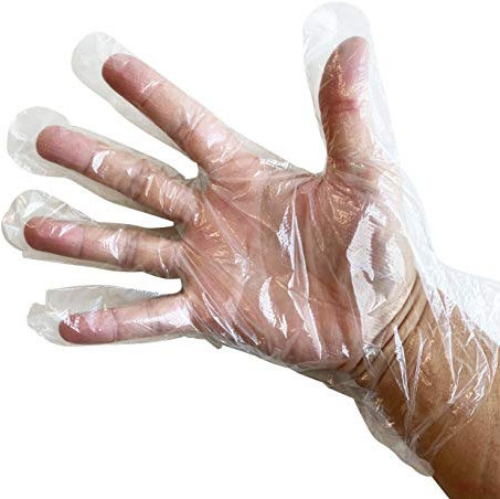 500 Count | KingSeal Light Duty Poly Disposable Gloves, Powder-Free, Latex-Free, Food Safe, Size SMALL - 1 Box of 500 Gloves By Weight