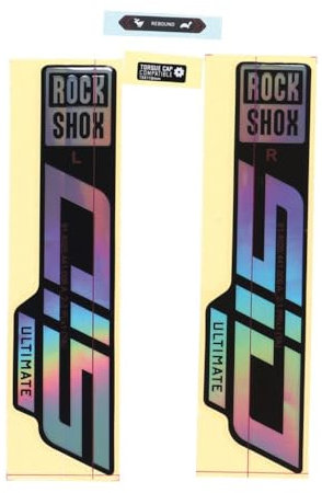 Sram RockShox Gabel Decalkit Gloss Rainbow-Folie Schwarz 27/29