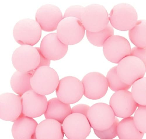 Sadingo Acrylperlen Hellrosa Matt | 6 mm - 600 Stück, Perlen zum auffädeln, Matte Kunststoffperlen für Armbänder, hochwertiges Perlen-Set, DIY-Armbänder, DIY-Schmuck, Armband selber Machen