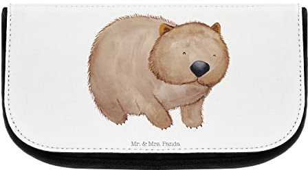 Mr. & Mrs. Panda Kosmetiktasche Wombat - Geschenk, Tiere, Kleine Kosmetiktasche, Kulturbeutel, Make Up Tasche, Schminktasche, Kosmetiktasche Damen,
