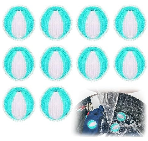 10 Stücke Fusselbälle für die Waschmaschine,Tierhaarentferner Waschmaschine,Wiederverwendbar Fusselball für Waschmaschine und Trockner,Mittel