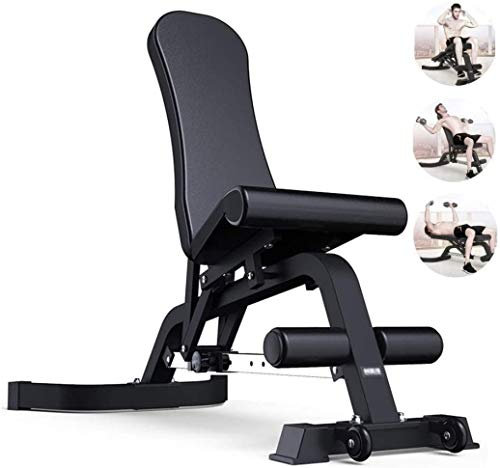 Xiaoxu Hantelbank verstellbar, Multi-Workout-Bank, faltbar, Bankdrücken, professionelle Hantelbank, Rückenbrett, Heimtrainingsgeräte, Blau_147 x 74 x 115 cm