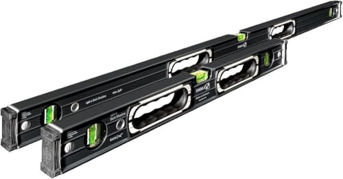 STABILA Dark Shadow Level set 196-2, 48 inch (122 cm) and 24 inch (61 cm)