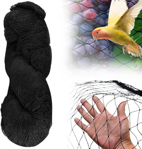 SKIKHN 15m x 7.5m Rete Anti Uccelli, Rete Protettiva, Rete di Protezione per Uccelli, Rete da Giardino a Maglia Fine, Maglia 5 cm x 5 cm, Uccelli Protezione la Protezione di Piante e Frutti Contro