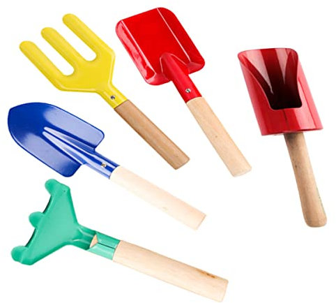 Toyvian 5stücke Junge Mädchen-gartenwerkzeug Gartengeräten Für Junge Mädchen Outdoor-Spielzeug Für Gartenarbeit Inklusive Gartenschaufel Und Gartenrechen Für Kleine Hände