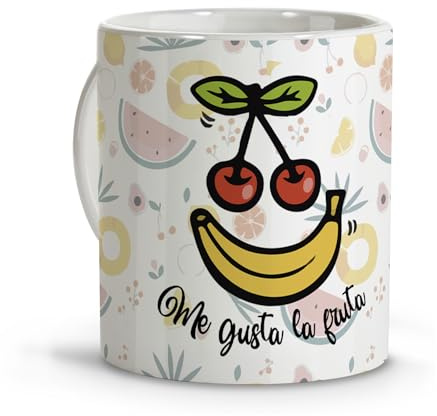 Tasses à thé originales Cadeaux pour femmes Tasse originale drôle Cadeau ami spécial Tasses personnalisées avec phrases drôles Ami invisible femme Tasses avec message J'aime les fruits