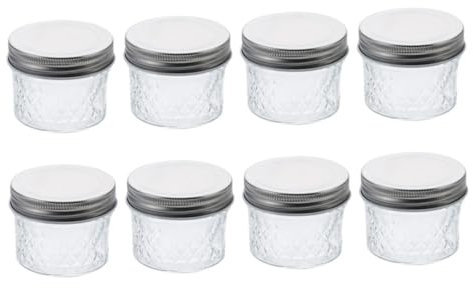Mikinona 8pcs Small Honey Jar Storage Holder Traditional Design Sealed Lid for Use
