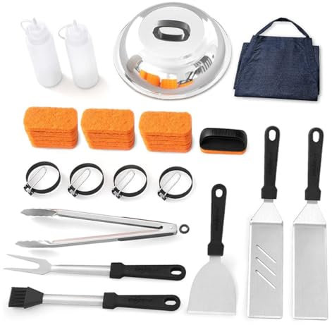 Set di Utensili per Barbecue multifunzionali in Acciaio Inox per Barbecue da Esterno