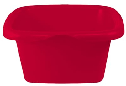 GIO'STYLE Bacinella Quadrata Colors | Ideale per la Pulizia | Rosso | 15 L | Polipropilene