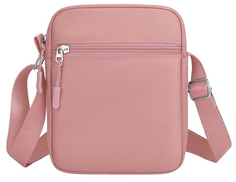 Uwiyo Sac Bandoulière pour Femme, Petit Sac à Bandoulière Petit Sac à Main Femme Pochette Téléphone Portable pour Femme Homme avec Sangle Réglable pour Usage Quotidien, Travail, Voyages (Rose)