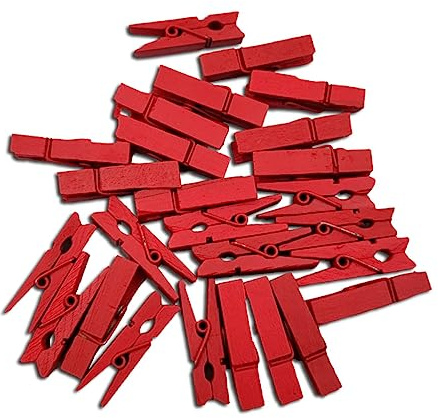 HIAKDOFT 100 Pezzi Mollette da Clip Decorative per Foto e Decorazioni per La Casa Come Clip per Cibo e Segnaposto