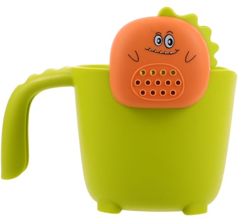 Toddmomy Gobelet de Rinçage Bébé Vert en PP avec Bec Verseur Anti-Éclaboussures Poignée Ergonomique Accessoire Bain Multifonction pour Shampoing et Lavage Cheveux Tout-Petits