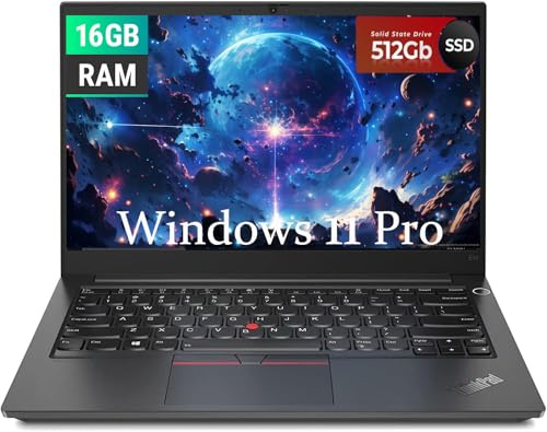Lenovo Thinkpad E14 Gen1 Business Laptop, 14 FHD(1920x1080), Intel Core i5-10210U, 16GB RAM, 512GB SSD, Webcam, QWERTY Keyboard, Windows 11 Pro (Renewed)