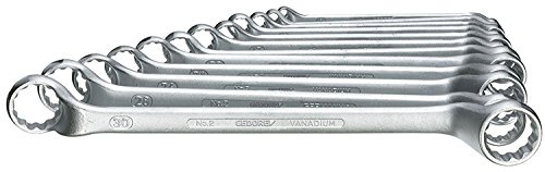 GEDORE Doppelringschlüssel Satz, 12-teilig, 6-32 mm, gekröpft, geschmiedet, Premium Handwerkzeug-Set, ideal für Profi-Handwerker und Heimwerker