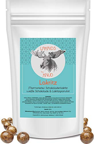 Lakrids Knud | Marmorierte weiße Salzlakritze - 150 g Packung