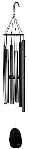 Woodstock Chimes Signature Collection, Bells of Paradies, Antik-Silber, 111,8 cm, Dekor-Designs, Windspiel für Outdoor, Terrasse, Haus oder Gartendekoration (BPLAS)