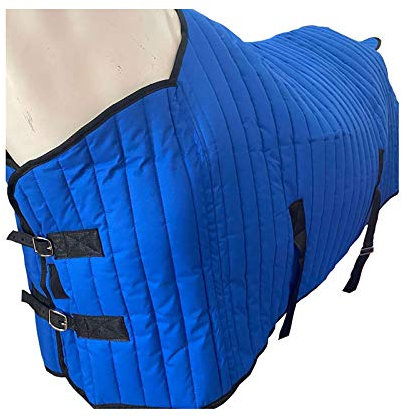 MaJu Wasserdichter Pferdeteppich Atmungsaktiv Und Warm Ohne Hals, Blau(Size:145cm)