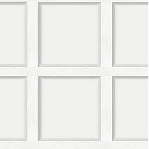 YöL White Wood Panel Effect Wallpaper Modern Contemporary