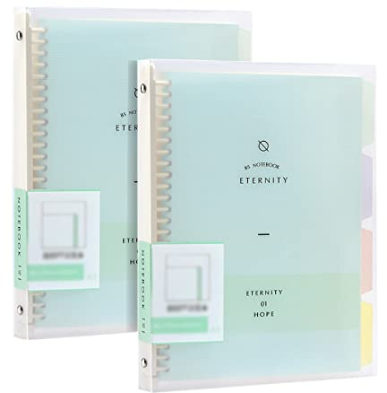 SEIWEI 2 st A5 spiral anteckningsblock, transparent PP omslag journal anteckningsbok, omslaget är vattentätt och kan torkas av