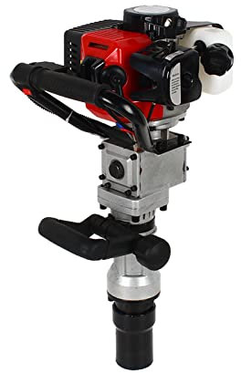 2 Stroke 32.6cc Petrol T-Post Driver Pile Engine Fence Post Hole Excavator, 2 Stroke Farm Fencing Tool Petrol Fence Post Driver T-Post Pile Rammer 900W Air Cooling 1.2 HP