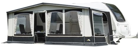 DWT Wohnwagen Vorzelt Jubilee 40 240 Travel Paket inkl.28 Alu Gestänge, Größe:Gr. 12 Umlaufmaß 881-910 cm