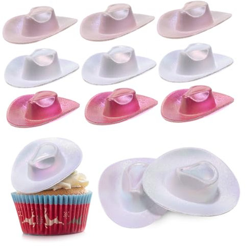 VICASKY 12stücke Mini Cowgirl Hut Bunte Mini Hüte Für Puppenhaus-dekoration Vielseitig Einsetzbar Als Party Zubehör Leicht Und Komfortabel Mit Hochwertigem Design Rosé