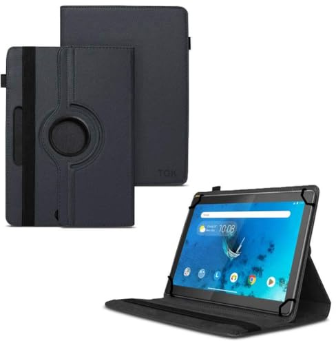 World biz Universal 8 inch Tablet Case, PU Leather Stand Case Folio Cover 360° Rotating Case Fits for All 8.0 Inch Samsung, Lenovo, Acer, Huawei, Sony, iPad, Toshiba Android Tablets Devices (Black)