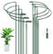 OFFCUP Tuteurs pour Plantes, 6PCS 25 * 40CM Vert Support de Plantes de Jardin en Métal Demi-Rond, Anneau Support de Jardin pour Pivoines Hortensias Roses Sédum Légumes Tomates