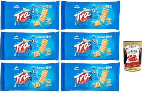 Galbusera Crackers - Galletas saladas saladas (6 x 250 g, galletas saladas de Italia, 400 g)