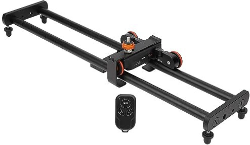 Delaman Dolly - Carrello scorrevole elettrico motorizzato, in fibra di carbonio e lega di alluminio, 46,5 cm, per smartphone e fotografia SLR