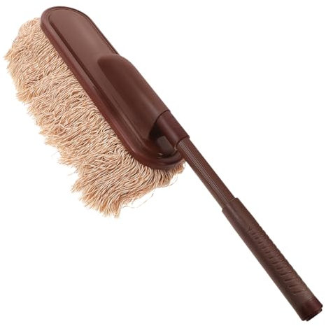 YOSADIER Plumero para Coche con Cerdas Suaves Cepillo De Limpieza Exterior con Mango Extensible Cepillo De Cera para Coche Cabezal De Trapeador para Pulir