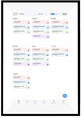 Xiuganpo Smart Digital Calendar Wall für Familienpläne, 10.1in HD -Touchscreen Interactive Display, Wandmontage Anpassen des Elektronischen Kalenders des Dashboard -Kalender