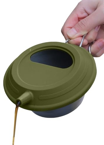 Genérico Campingmugg med lock, rostfritt stål med vikbart handtag och silikonlock för | campingmugg i rostfritt stål | för kaffe varmt kallt te resor utomhus matlagning