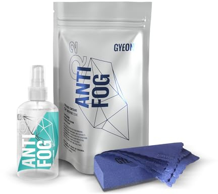 GYEON Q² Spray Antibuée Condensation et Anti-buée Revêtement de Verre Hydrophile pour la Protection des vitres intérieures de Voiture Kit de Nettoyage et Produits de Traitement 120 ML