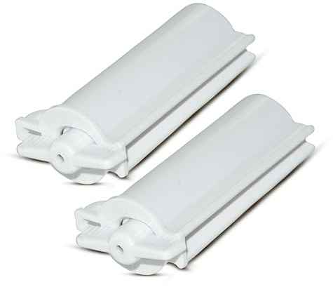 GMS Group Medical Supply, LLC Toothpaste Tube Winder - Toothpaste Squeezer with Simple Mess-Free Design - Also Ideal for Face Cream, Paste, Makeup, Paint - Suitable for Plastic & Metal Tubes (2 Pack)