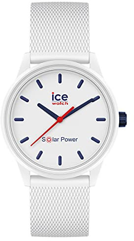 ICE-WATCH - ICE Solar Power Sailor Mesh - Weiße Damenuhr mit Silikonarmband - 018482 (Small)