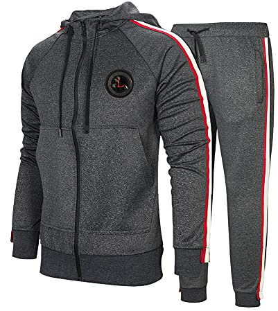 AOTORR Mens Tracksuit Set Hoodie Top Jogging Bottoms Casual Full Zip Joggers Sports Sweatsuit with Pockets