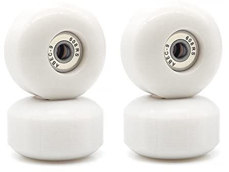 TGHY 4 Skateboard Räder Skateboard Rollen mit ABEC-9-Lagern,Quad Skating Skateboarding Ersatzräder Rollen Rollschuh Räder 52mm x 32mm, 95A,Weiß
