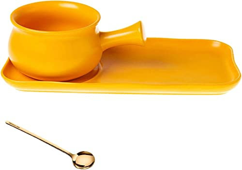 Ciotola for cereali, scodella for zuppa, scodella for il tè, set di scodelle for la colazione con manico, piatti for la colazione in stile nordico, posate in ceramica for zuppa di cipolle francese, st