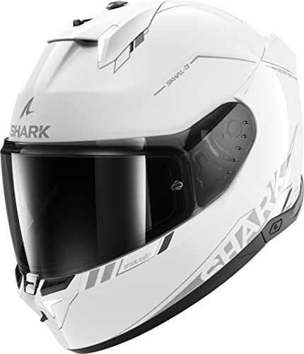 SHARK, Integraler Motorradhelm SKWAL i3 BLANK SP White WSA, S