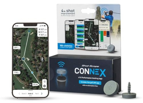 Shotscope Golf Connex Game Tracking Tags mit Performance Tracking und App-Zugriff
