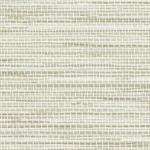 JiffDiff Grasscloth Wallpaper Peel and Stick Cream Grassweave Peel & Stick Wallpaper Textured Wallpaper Contact Paper 17.3x118