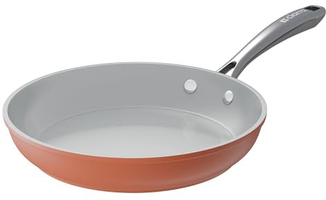 CIARRA Beyond Cookware Nonstick Ceramic Frying Pan, Non Toxic, 26cm PTFE&PFOA Free, Oven Safe, Compatible with All Stovetops, Orange