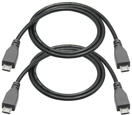 Riertostng Micro-USB-laddningskabel, 0,5 m/1,6 fot USB-kontakt till mikro-USB-kontaktkabel med OTG-funktion, kompatibel mobiltelefon, surfplatta, MP3-spelare, spelkontroll, headset