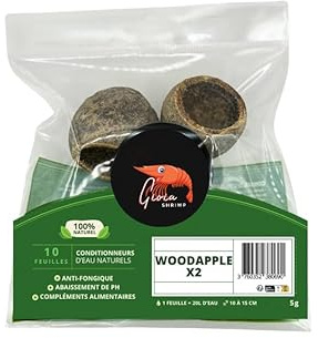 Gioia SHRIMP WoodApple 2 x Natürliche Verstecke / Wasseraufbereiter / für Ihre Fische und Garnelen im Aquarium