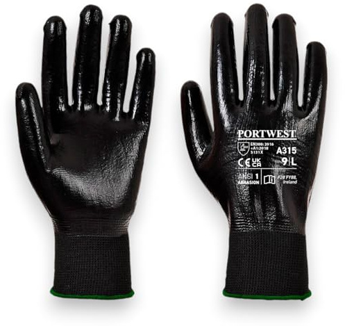 All-Flex Fully Nitrile Coated Waterproof Grip Gloves Pack of 12 Pairs (XXL (11))